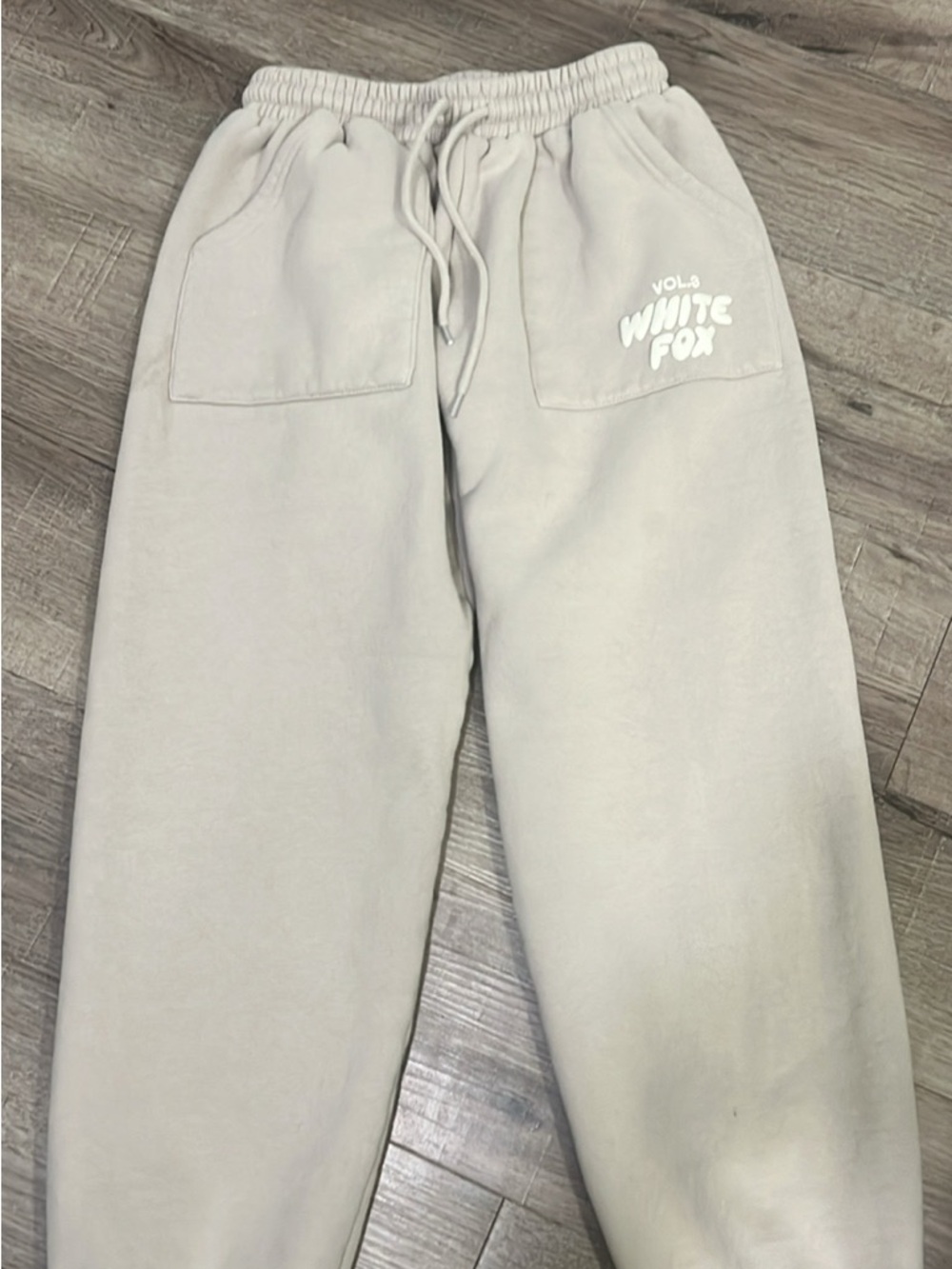 White Fox Boutique Cream Relaxed Joggers